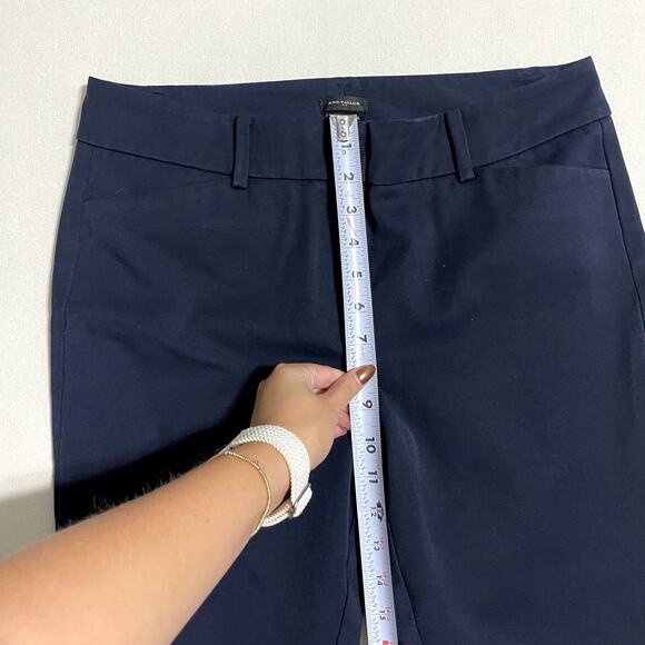 Ann Taylor Signature Seasonless Stretch Slim Ankle Pant Navy Blue Work - Size 8 - Picture 6 of 8